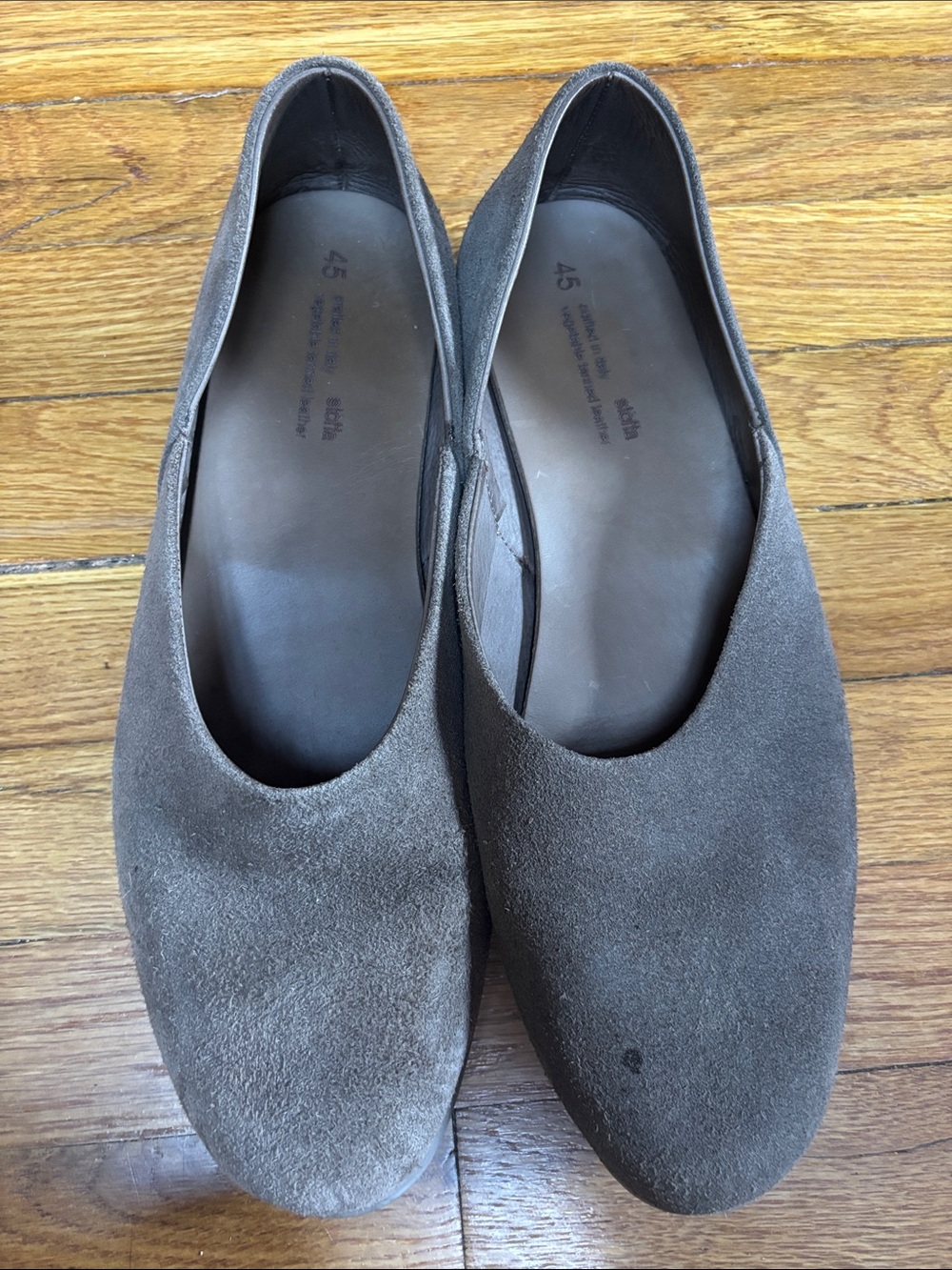 Stoffa Mens Suede Slip-On Flats in Taupe